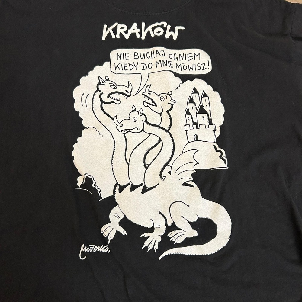 Top-Tex Krakow Dragon‎ Graphic T-Shirt Black XL - Picture 7 of 9